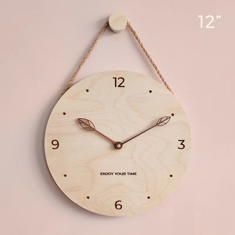 Simple Style 12Inches Wooden Hanging Rope Wall Clock Watch Living Room Office Cafe Home Decoration Art Large Wall Clock
Simple Style 12Inches Wooden Hanging Rope Wall Clock Watch Living Room Office Cafe Home Decoration Art Large Wall Clock