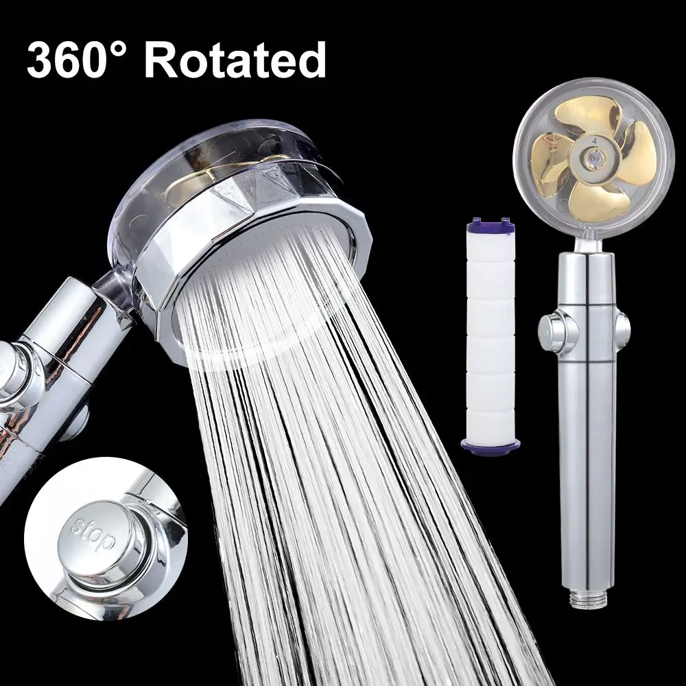 Handheld Turbocharged Pressure Rainfall Shower Head with Filter Pause Switch Turbo Fan 360 Rotated Propeller Shower Pressurized
Handheld Turbocharged Pressure Rainfall Shower Head with Filter Pause Switch Turbo Fan 360 Rotated Propeller Shower Pressurized