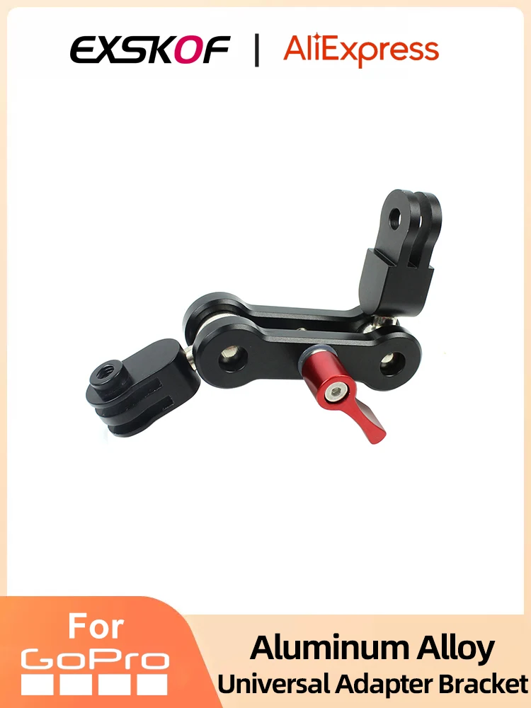 

Action Camera Aluminum Alloy Universal Ball Adjustment Arm 360° Rotating Mounting Bracket For GoPro Hero 12 11 10 9 AKASO SJCAM