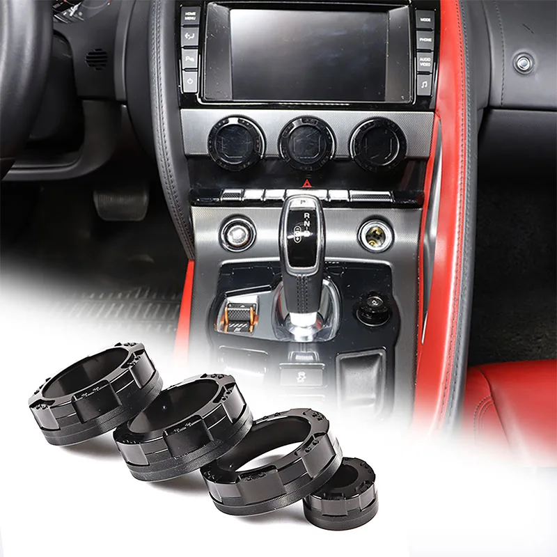 Для Jaguar F-TYPE 2013-2022 автомобильная ручка кондиционера из алюминиевого сплава, кнопка регулировки громкости звука, круглая накладка, кольцо, крышка, аксессуары 
Для Jaguar F-TYPE 2013-2022 автомобильная ручка кондиционера из алюминиевого сплава, кнопка регулировки громкости звука, круглая накладка, кольцо, крышка, аксессуары