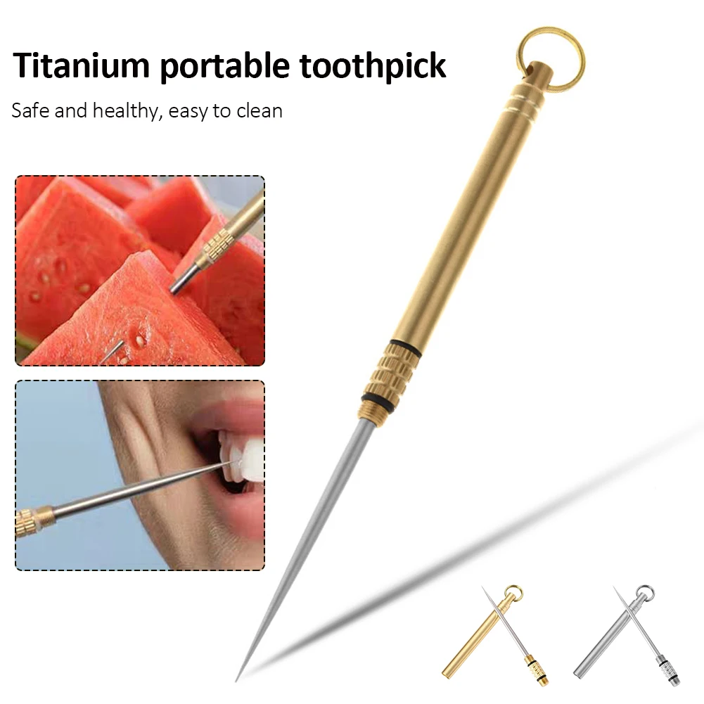 Titanium Outdoor EDC Portable Multi-Purpose Toothpick Bottle Fruit Fork Camping Tool Toothpick Tube Is More Durable Than Floss
Titanium Outdoor EDC Portable Multi-Purpose Toothpick Bottle Fruit Fork Camping Tool Toothpick Tube Is More Durable Than Floss