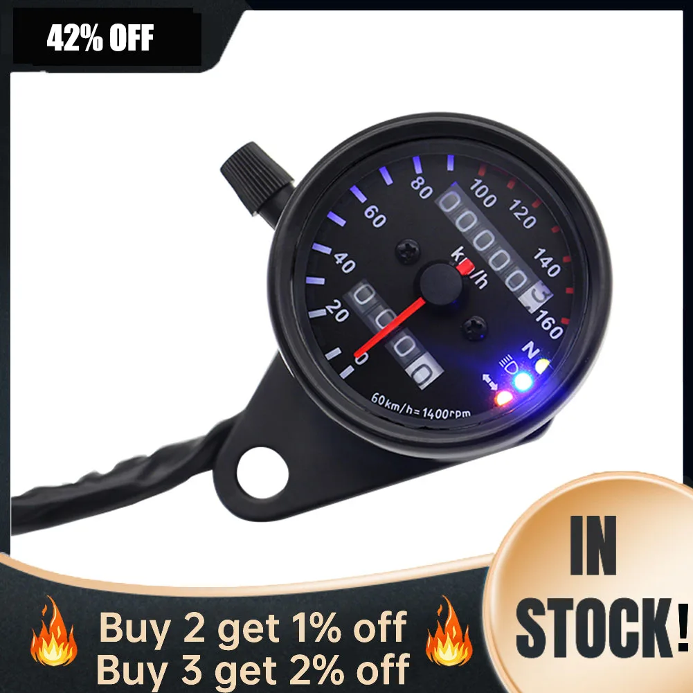 Hot Sale Motorcycle Speedometer Delicate Design Retro 12V Motorcycle Speedometer Odometer with Neutral Gear Headlight Indicator
Hot Sale Motorcycle Speedometer Delicate Design Retro 12V Motorcycle Speedometer Odometer with Neutral Gear Headlight Indicator