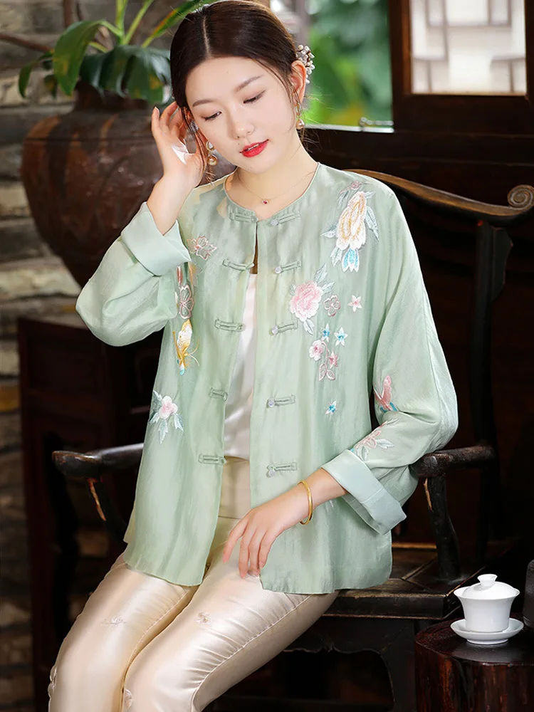 High-end Spring and Autumn Women Jacket Top Chinese Style Embroidery Elegant Lady Coat Female S-XXL
High-end Spring and Autumn Women Jacket Top Chinese Style Embroidery Elegant Lady Coat Female S-XXL