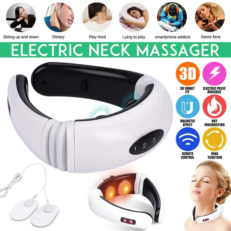 Electric Neck Massager Smart Back And Neck Massager Cervical Body Massage Electric For Back Pain Shoulder Massage Relaxation
Electric Neck Massager Smart Back And Neck Massager Cervical Body Massage Electric For Back Pain Shoulder Massage Relaxation
