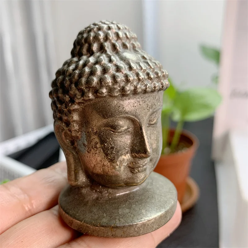 6cm High Quality Pyrite Crystal Handmade Carved Buddha Head Polished Powerful Statue For Home Decoration Gift 1pcs
6cm High Quality Pyrite Crystal Handmade Carved Buddha Head Polished Powerful Statue For Home Decoration Gift 1pcs