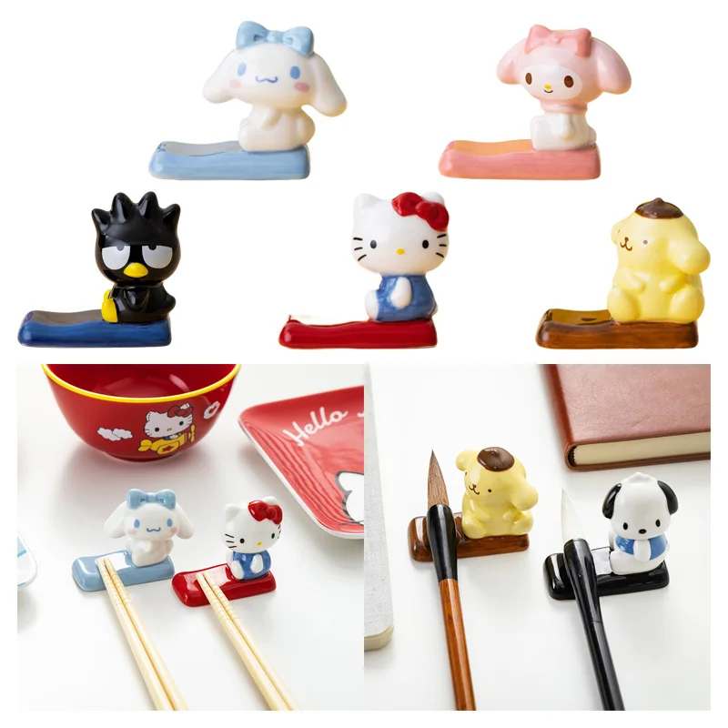 Anime My Melody Cinnamoroll KT Cat Purin Dog Dolls Creative Cartoon Ceramic Chopstick Holder Pen Shelf Kawaii Desktop Ornament
Anime My Melody Cinnamoroll KT Cat Purin Dog Dolls Creative Cartoon Ceramic Chopstick Holder Pen Shelf Kawaii Desktop Ornament