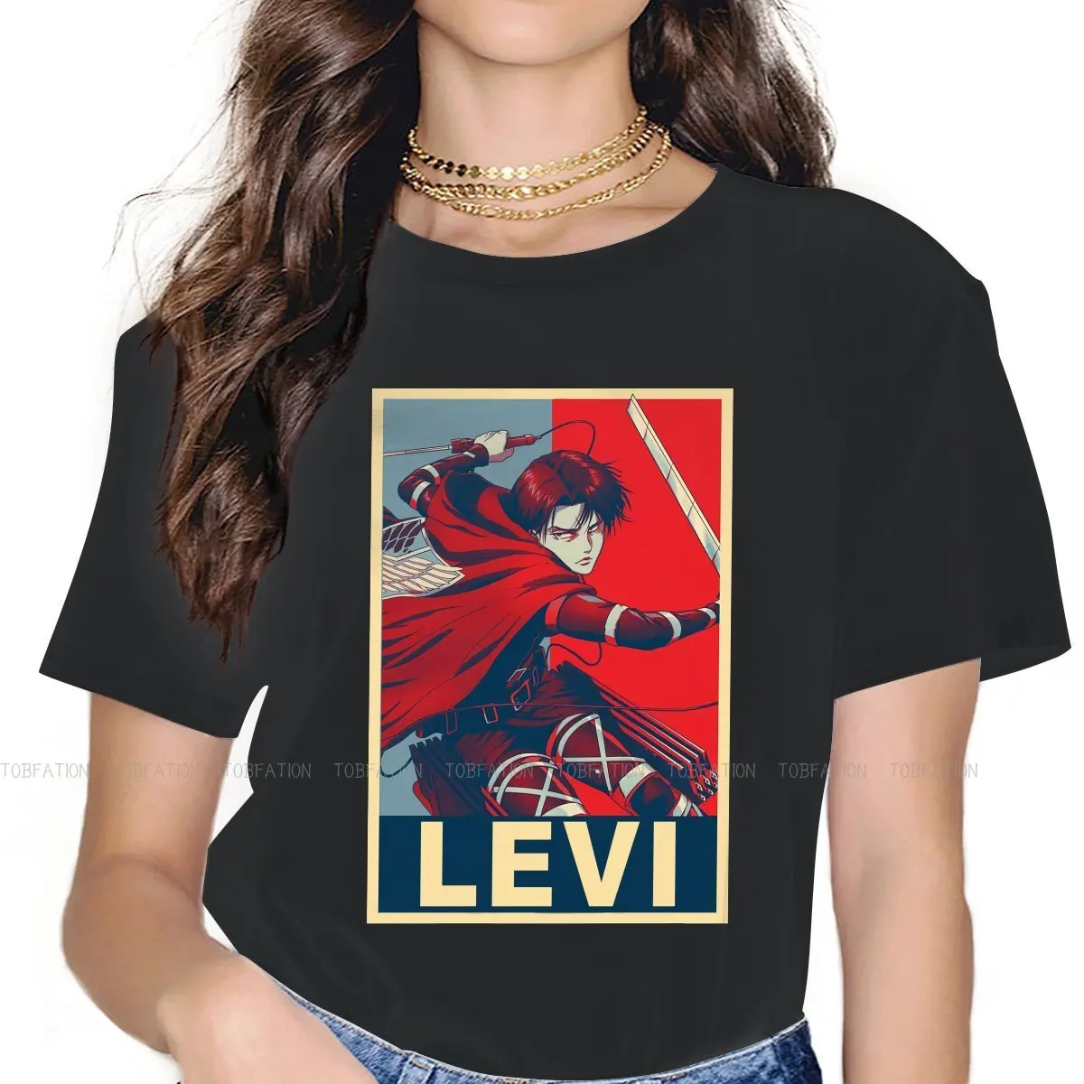 Футболка Levi с постером для девушек, женская футболка в стиле ретро Harajuku, базовая летняя свободная футболка
Футболка Levi с постером для девушек, женская футболка в стиле ретро Harajuku, базовая летняя свободная футболка