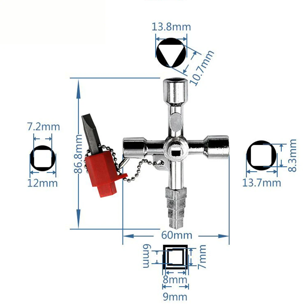 4 Way Key Key Wrench Utility DIY With Screwdriver Square Stepped Key Zinc Alloy Gas Pipe Radiator Multipurpose
4 Way Key Key Wrench Utility DIY With Screwdriver Square Stepped Key Zinc Alloy Gas Pipe Radiator Multipurpose