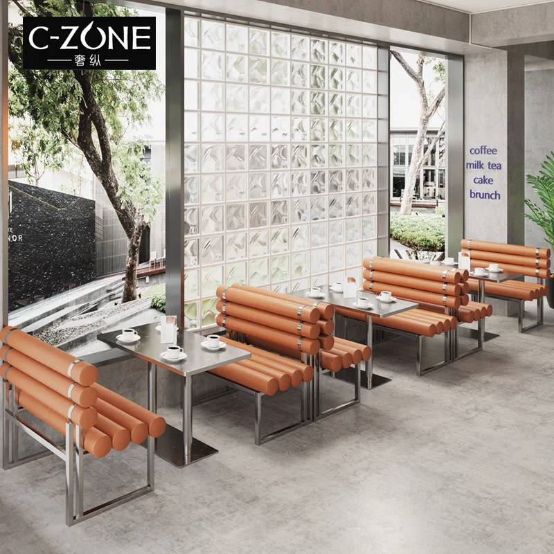 Commercial furniture industry style coffee shop card seat sofa dessert shop western restaurant table and chair combination
Commercial furniture industry style coffee shop card seat sofa dessert shop western restaurant table and chair combination