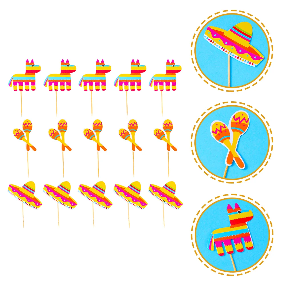 Mexican Cake Picks Fiesta Decoration Dessert Topper Cupcake Wooden Acrylic Decorsombrero Supplies Party Donkey Themed
Mexican Cake Picks Fiesta Decoration Dessert Topper Cupcake Wooden Acrylic Decorsombrero Supplies Party Donkey Themed