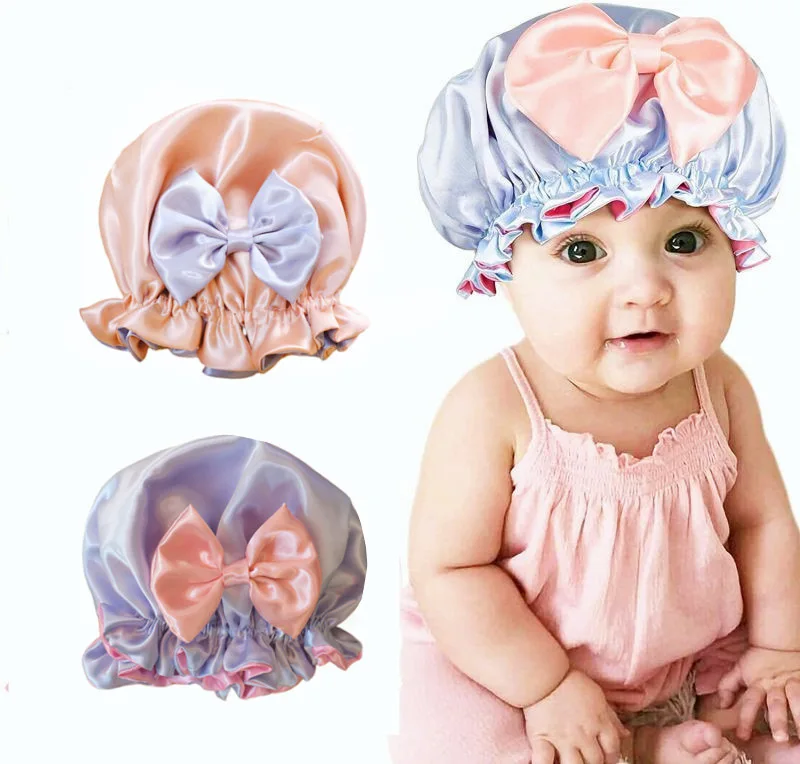Kids Satin Bonnet Adjustable Sleeping Cap Silk Soft Night Hair Bonnet for Toddler Child Baby Bows Knotted Turban Beanie Caps
Kids Satin Bonnet Adjustable Sleeping Cap Silk Soft Night Hair Bonnet for Toddler Child Baby Bows Knotted Turban Beanie Caps