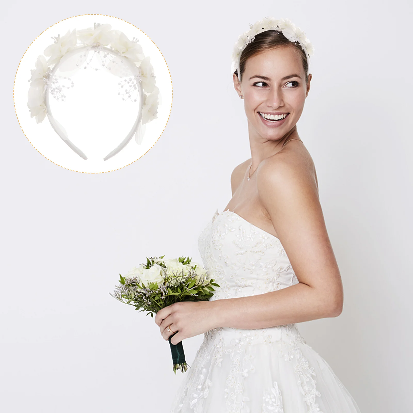 1Pc Women Bride Flower Hairband Wedding Hair Accessory Costume Prop (White)
1Pc Women Bride Flower Hairband Wedding Hair Accessory Costume Prop (White)