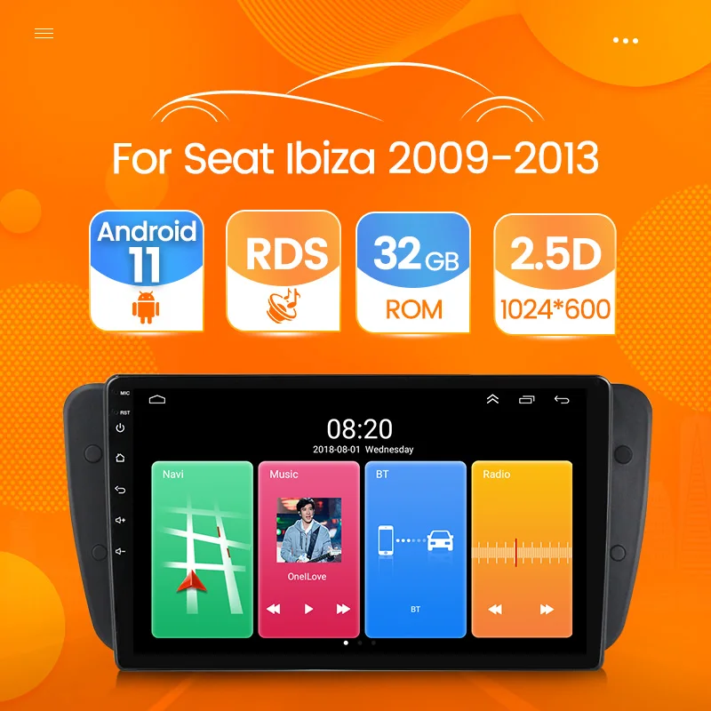 Автомагнитола 2 DIN, Android 11, 2 ГБ + 32 ГБ, для Seat Ibiza 6j, 2009, 2010, 2012, 2013, GPS-навигация, радио, аудио, стерео, автомобильный мультимедийный плеер
Автомагнитола 2 DIN, Android 11, 2 ГБ + 32 ГБ, для Seat Ibiza 6j, 2009, 2010, 2012, 2013, GPS-навигация, радио, аудио, стерео, автомобильный мультимедийный плеер