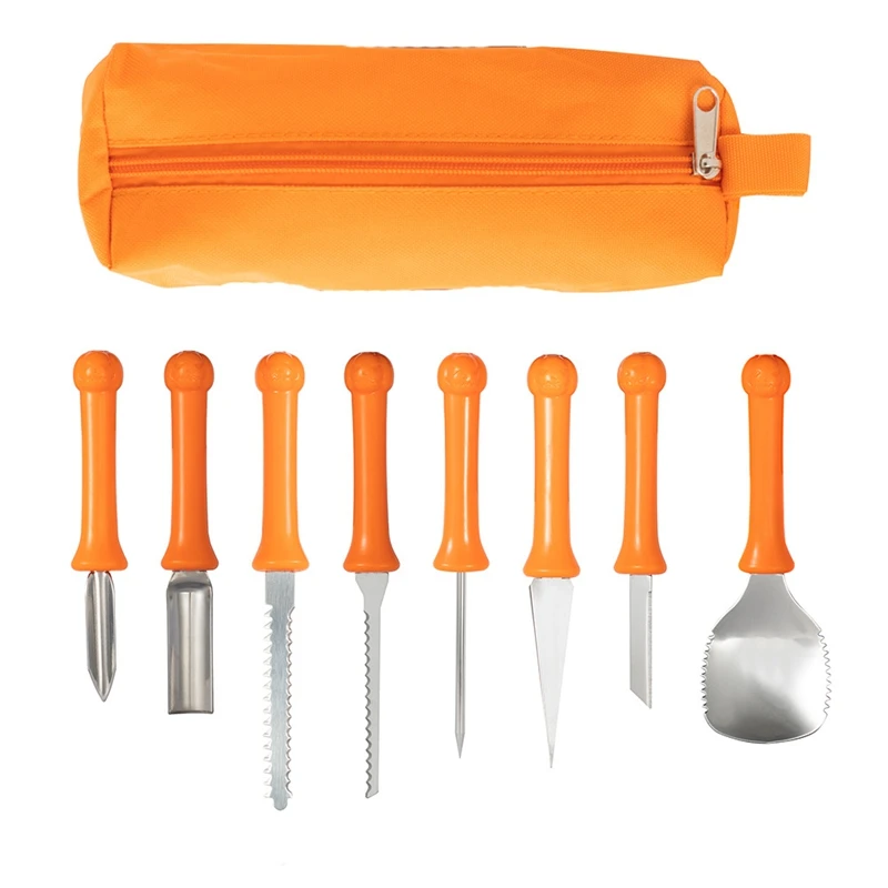 8Pcs Halloween Pumpkin Carving Knife Tools Kit Stainless Steel Durable Carving Tools Set For Fruit Vegetable, 2Pack
8Pcs Halloween Pumpkin Carving Knife Tools Kit Stainless Steel Durable Carving Tools Set For Fruit Vegetable, 2Pack