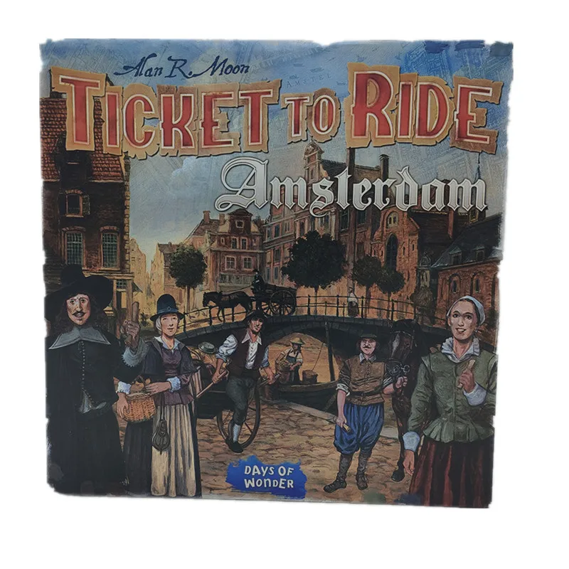 

Ticket To Ride Amsterdam Board Game Strategy Game Train Route-Building Fun Family Game Toy For Boys Kid Adults Friend Play Party