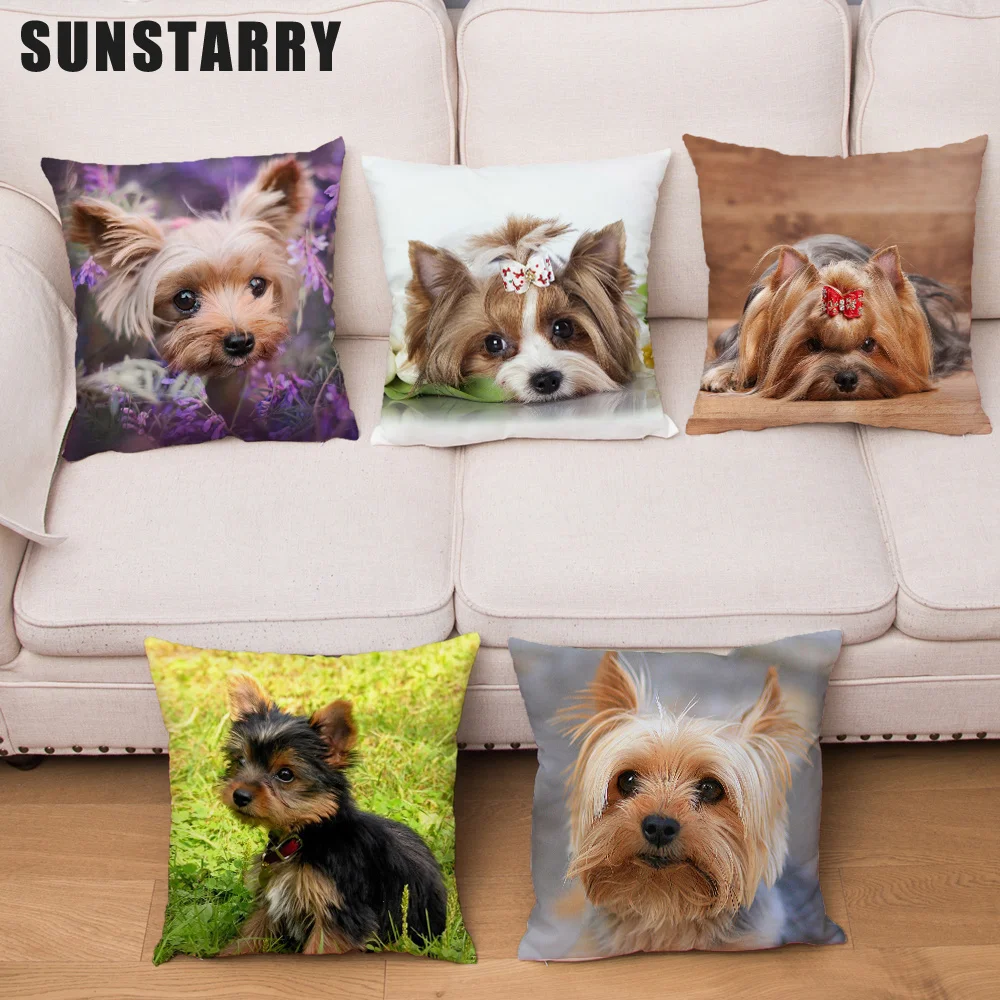 Mini Yorkshire Terrier Polyester Pillow Cover 45x45cm Cushion Cover Pillow Case Sofa Home Decor Pet Dog Cojines Funda Cojin
Mini Yorkshire Terrier Polyester Pillow Cover 45x45cm Cushion Cover Pillow Case Sofa Home Decor Pet Dog Cojines Funda Cojin