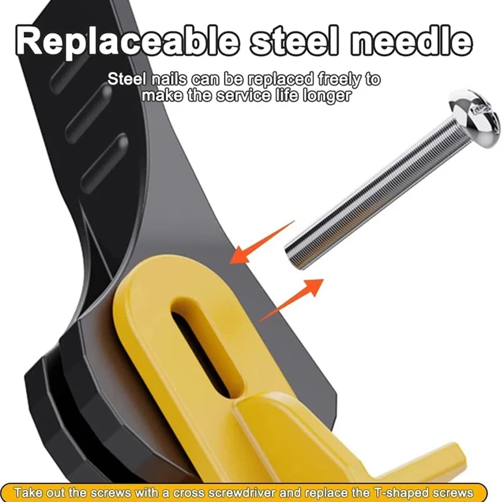 Durable Tile Leveling System 100pcs For 8-12mm Tiles Metal Steel Nails Replaceable T-nails 10*6*6cm ABS Material
Durable Tile Leveling System 100pcs For 8-12mm Tiles Metal Steel Nails Replaceable T-nails 10*6*6cm ABS Material
