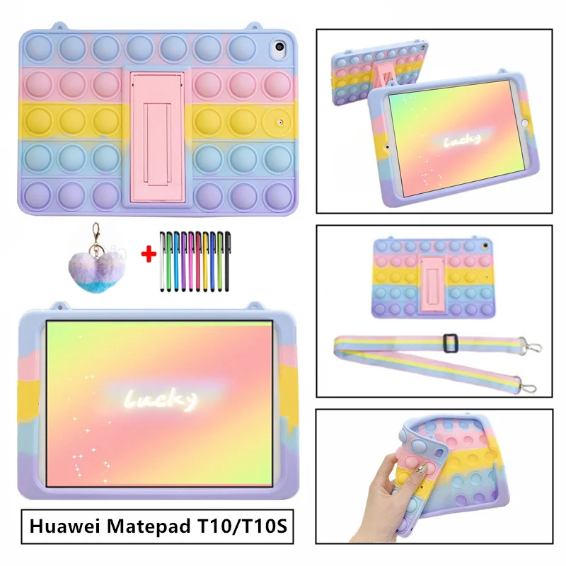 Противоударный чехол-подставка для Huawei Matepad T10, 9,7 дюйма, 2020 искусственных волос/L09, Радужный силиконовый чехол T10S, 10,1 дюйма, 2020 искусственных ...
Противоударный чехол-подставка для Huawei Matepad T10, 9,7 дюйма, 2020 искусственных волос/L09, Радужный силиконовый чехол T10S, 10,1 дюйма, 2020 искусственных ...