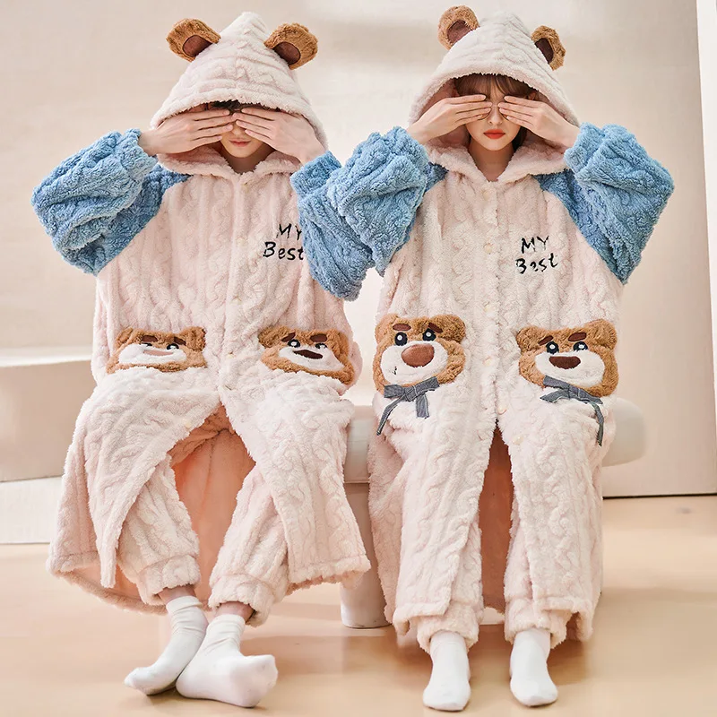 Пижамный комплект с капюшоном для пар, флисовая одежда для сна, зимняя женская теплая плотная фланелевая бархатная Домашняя одежда, ночная рубашка, одежда для сна,пижама женская зимняя,пижама женская,костюм женский
Пижамный комплект с капюшоном для пар, флисовая одежда для сна, зимняя женская теплая плотная фланелевая бархатная Домашняя одежда, ночная рубашка, одежда для сна,пижама женская зимняя,пижама женская,костюм женский