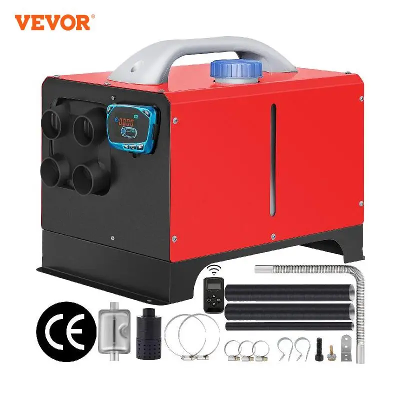 VEVOR 5 / 8KW Diesel Air Heater 12V All in One Mini Heater 4-Air Outlets With Silencer LCD Switch Remote Control for Bus RV Car
VEVOR 5 / 8KW Diesel Air Heater 12V All in One Mini Heater 4-Air Outlets With Silencer LCD Switch Remote Control for Bus RV Car