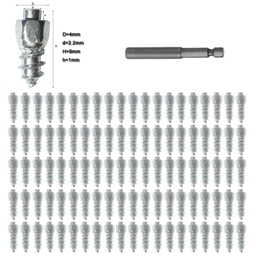 200pcs Winter 9mm Tire Snow Non-slip Screw Chain Spike W/Tool For Car Motorcycle Tungsten 9 Mm Tire Snow Chains Spikes Studs
200pcs Winter 9mm Tire Snow Non-slip Screw Chain Spike W/Tool For Car Motorcycle Tungsten 9 Mm Tire Snow Chains Spikes Studs