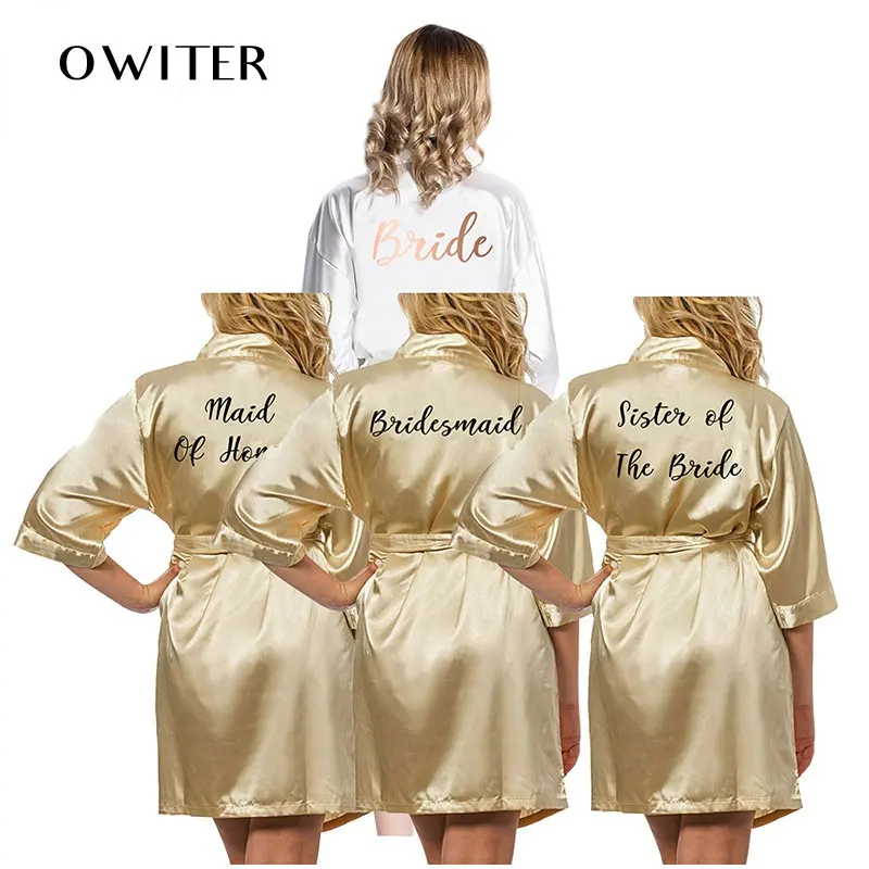 Satin Silk Robes Bride Bridesmaid Robe Wedding Bathrobe Gown Women Dressing Sleepwear Maid of Honor Plus Size Gold Robes
Satin Silk Robes Bride Bridesmaid Robe Wedding Bathrobe Gown Women Dressing Sleepwear Maid of Honor Plus Size Gold Robes