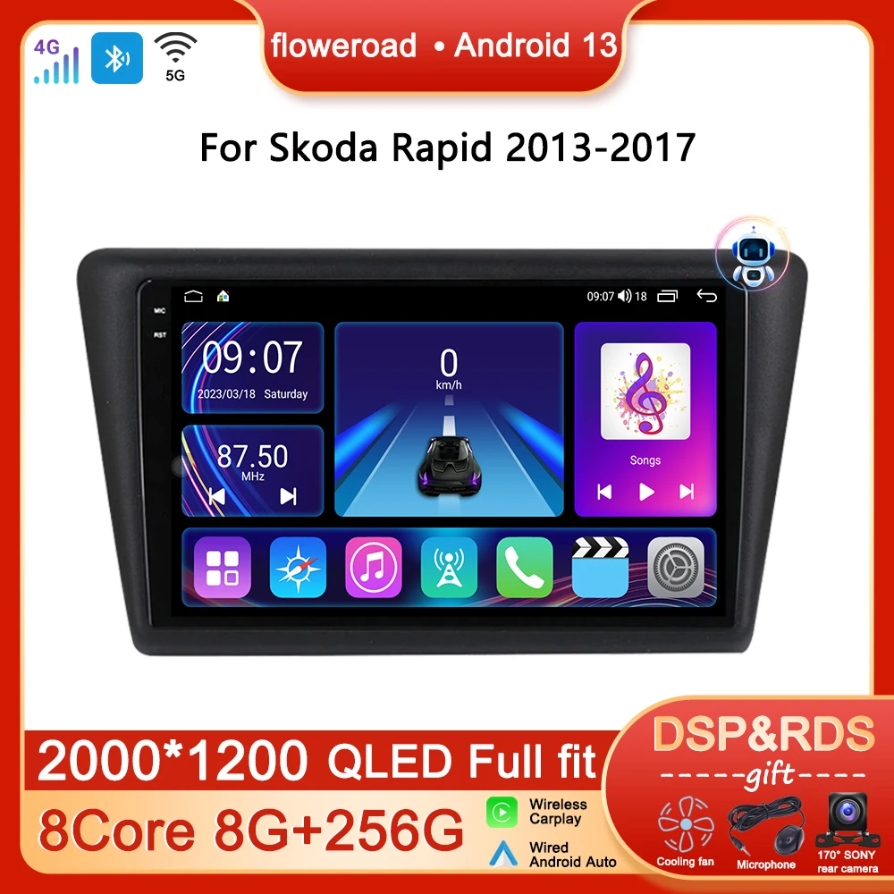 Автомагнитола Carplay, 2 din, 4G, Wi-Fi, Android, для Skoda Rapid 2013 2014-2017, мультимедийный проигрыватель, видеонаблюдение, GPS, стерео, QLED экран
Автомагнитола Carplay, 2 din, 4G, Wi-Fi, Android, для Skoda Rapid 2013 2014-2017, мультимедийный проигрыватель, видеонаблюдение, GPS, стерео, QLED экран