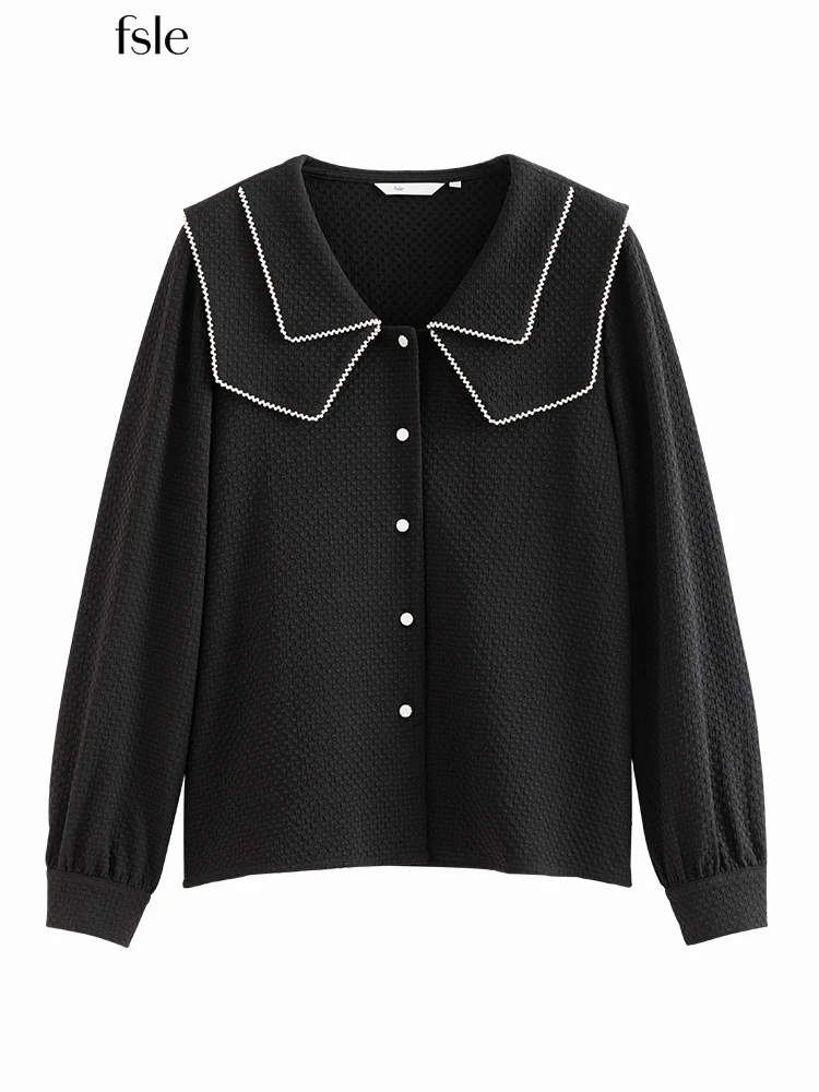 FSLE Design Sense Double Open Collar Little Pearl Decoration Women Tops Темперамент Уникальный Повседневная Female Shirt 2022
FSLE Design Sense Double Open Collar Little Pearl Decoration Women Tops Темперамент Уникальный Повседневная Female Shirt 2022