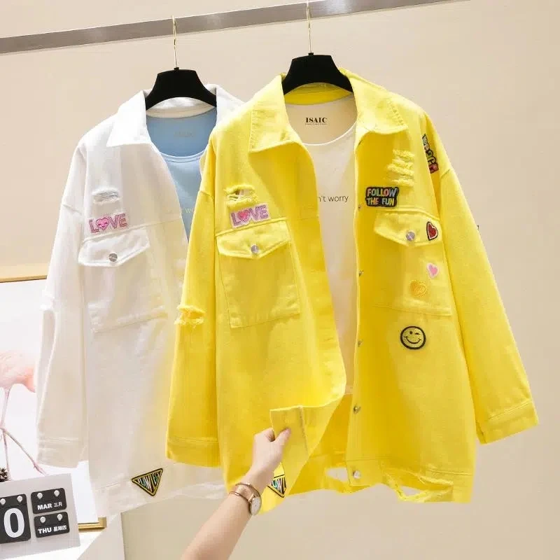 Spring Autumn Women Denim Jacket 2023 New Women Denim Coat Korean Loose All-Match Jacket Top Fashion Embroidery Windbreaker Coat
Spring Autumn Women Denim Jacket 2023 New Women Denim Coat Korean Loose All-Match Jacket Top Fashion Embroidery Windbreaker Coat