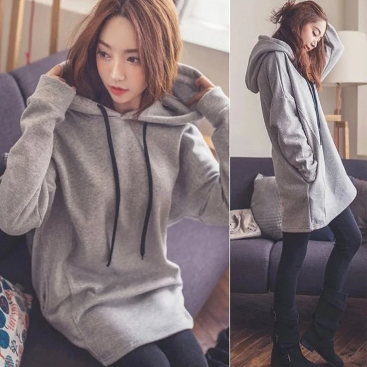 Gray Hoodie Women Casual Long Sleeve Pockets Women Top Pure Color Thicken Elegant Loose Streetwear Women Coat Autumn Winter 2022
Gray Hoodie Women Casual Long Sleeve Pockets Women Top Pure Color Thicken Elegant Loose Streetwear Women Coat Autumn Winter 2022