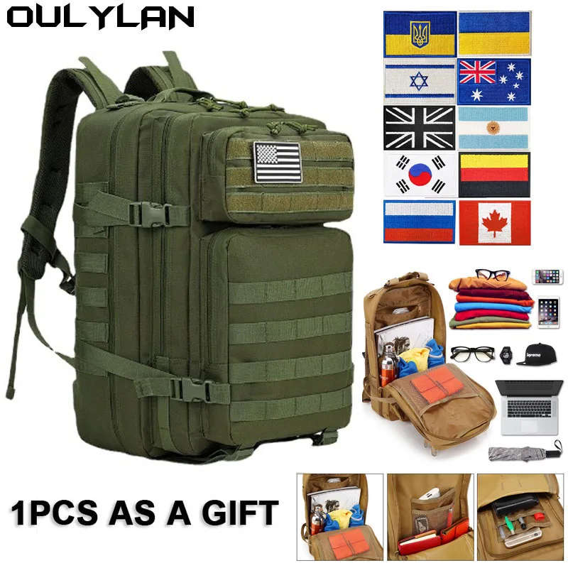 

OULYLAN Camping Hunting Men Women Military Tactical Rucksack 3P Army Molle Mountaineering Hiking Travel Hiking Backpack Bags