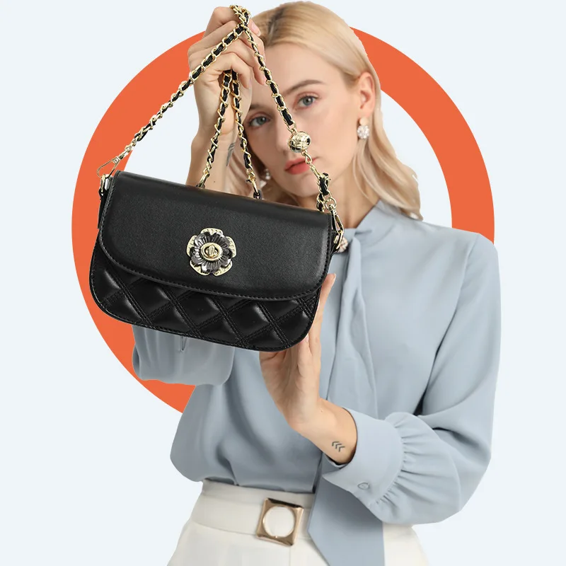 Women Chain Diamond Plaid Bag Camellia Lock Shoulder Crossbody Clutch Off-White Designer Evening Bags Luxury Retro Black PM287
Women Chain Diamond Plaid Bag Camellia Lock Shoulder Crossbody Clutch Off-White Designer Evening Bags Luxury Retro Black PM287
