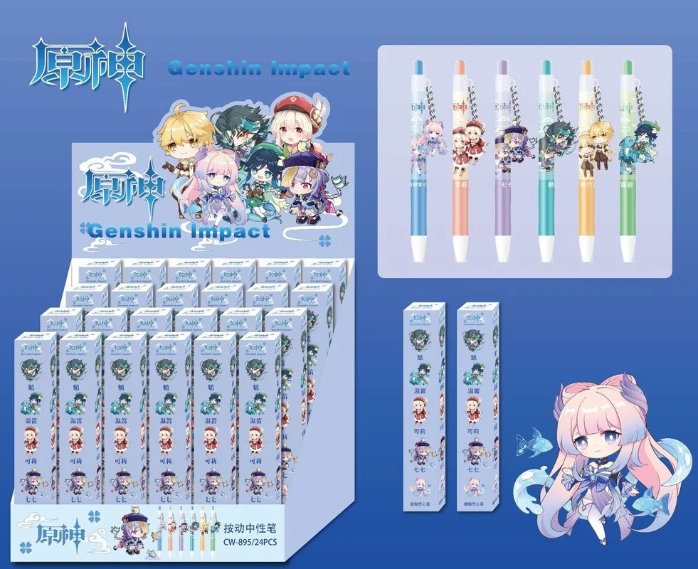 24Pcs/set Anime Cartoon Genshin Impact Aotu World 0.5mm Random Press Gel Pen School Office Writing Stationery Supplies
24Pcs/set Anime Cartoon Genshin Impact Aotu World 0.5mm Random Press Gel Pen School Office Writing Stationery Supplies