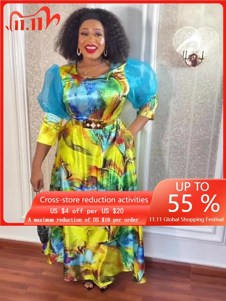 Женское длинное платье в африканском стиле, с принтом
Женское длинное платье в африканском стиле, с принтом