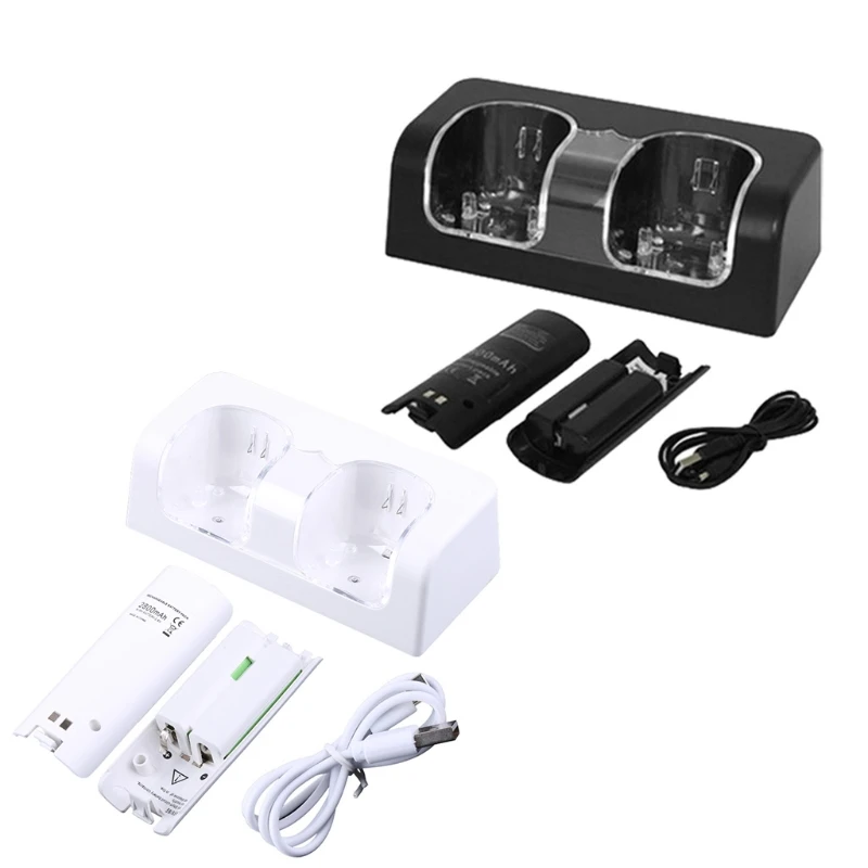 2 Ports Charging Station with Rechargeable Battery Packs for Wii
2 Ports Charging Station with Rechargeable Battery Packs for Wii