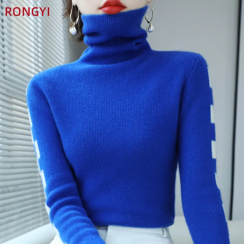 RONGYI 100% Merino Wool Knitted Pullover Women's Sweaters Winter Turtleneck Long-Sleeved Short Paragraph Shirt Drawn Slim Top
RONGYI 100% Merino Wool Knitted Pullover Women's Sweaters Winter Turtleneck Long-Sleeved Short Paragraph Shirt Drawn Slim Top