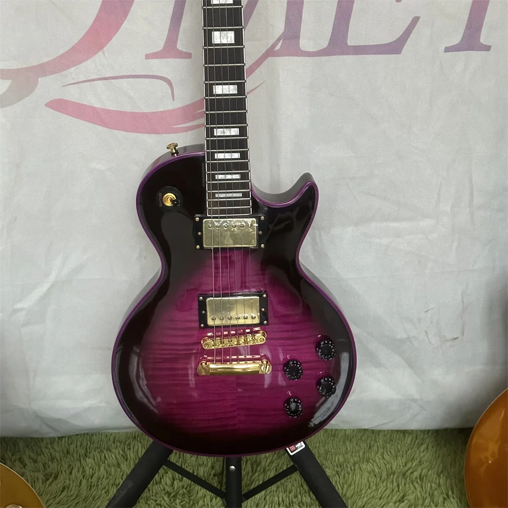 LP Electric Guitar Purple Sunburst Color Gold Hardware Mahogany Body Rosewood Fingerboard Free Shipping In Stock
LP Electric Guitar Purple Sunburst Color Gold Hardware Mahogany Body Rosewood Fingerboard Free Shipping In Stock