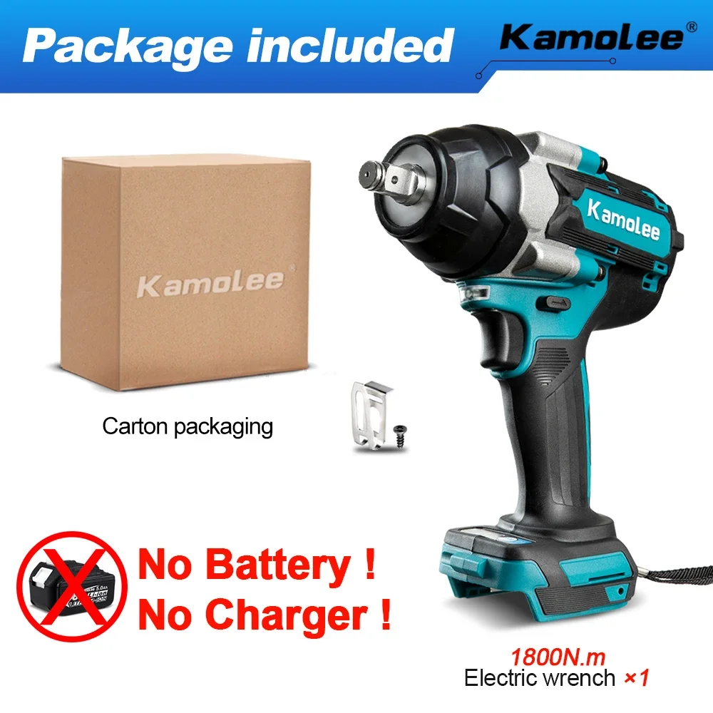 Камаolee 1800 Нм DTW700 Беспроводной электрический ударный гайковерт для аккумулятора Makita 18 В
