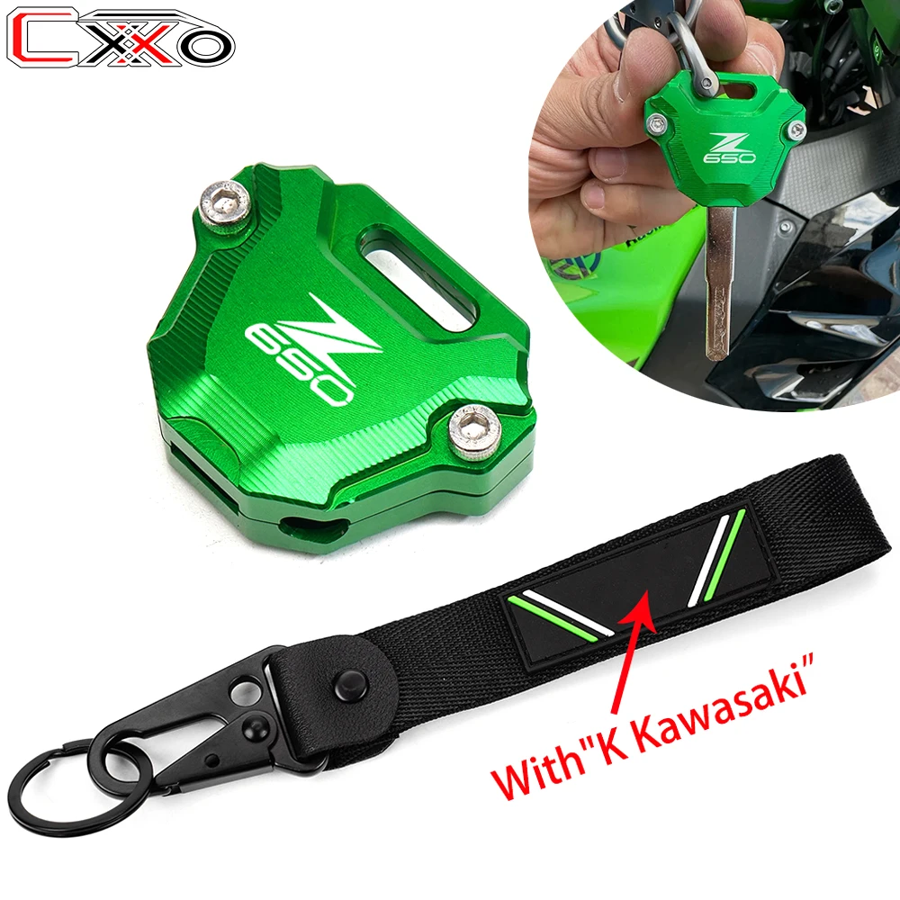 

For Kawasaki Z650 RS Z 650 Z650RS 2017-2021 2022 2023 2024 Motorcycle CNC Key Cover Case Key Shell Cover Keychain Key Ring