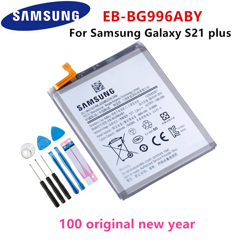 SAMSUNG Orginal EB-BG996ABY 4800mAh Replacement Battery for Samsung Galaxy S21 Plus S21+ G996 5G Mobile Phone Batteries +Tools
SAMSUNG Orginal EB-BG996ABY 4800mAh Replacement Battery for Samsung Galaxy S21 Plus S21+ G996 5G Mobile Phone Batteries +Tools