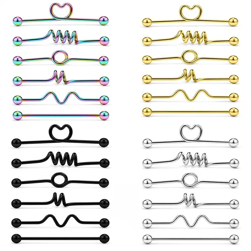 Gefei Brand Steel Piercing 14g Heart Shape Wearing Barbell Ear Piercing Fashion Jewelry Cartilage Piercing Earrings Piercing
Gefei Brand Steel Piercing 14g Heart Shape Wearing Barbell Ear Piercing Fashion Jewelry Cartilage Piercing Earrings Piercing