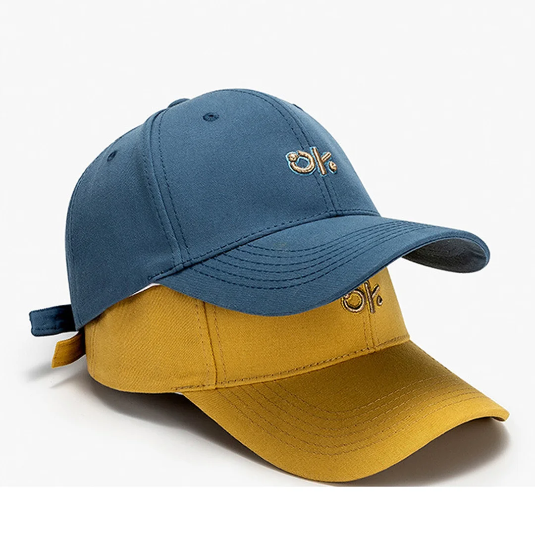 100% Cotton Baseball Cap Solid Color Men Caps Running Sport Hat Women Peaked Hat with OK Letters Embroidered High Quality
100% Cotton Baseball Cap Solid Color Men Caps Running Sport Hat Women Peaked Hat with OK Letters Embroidered High Quality