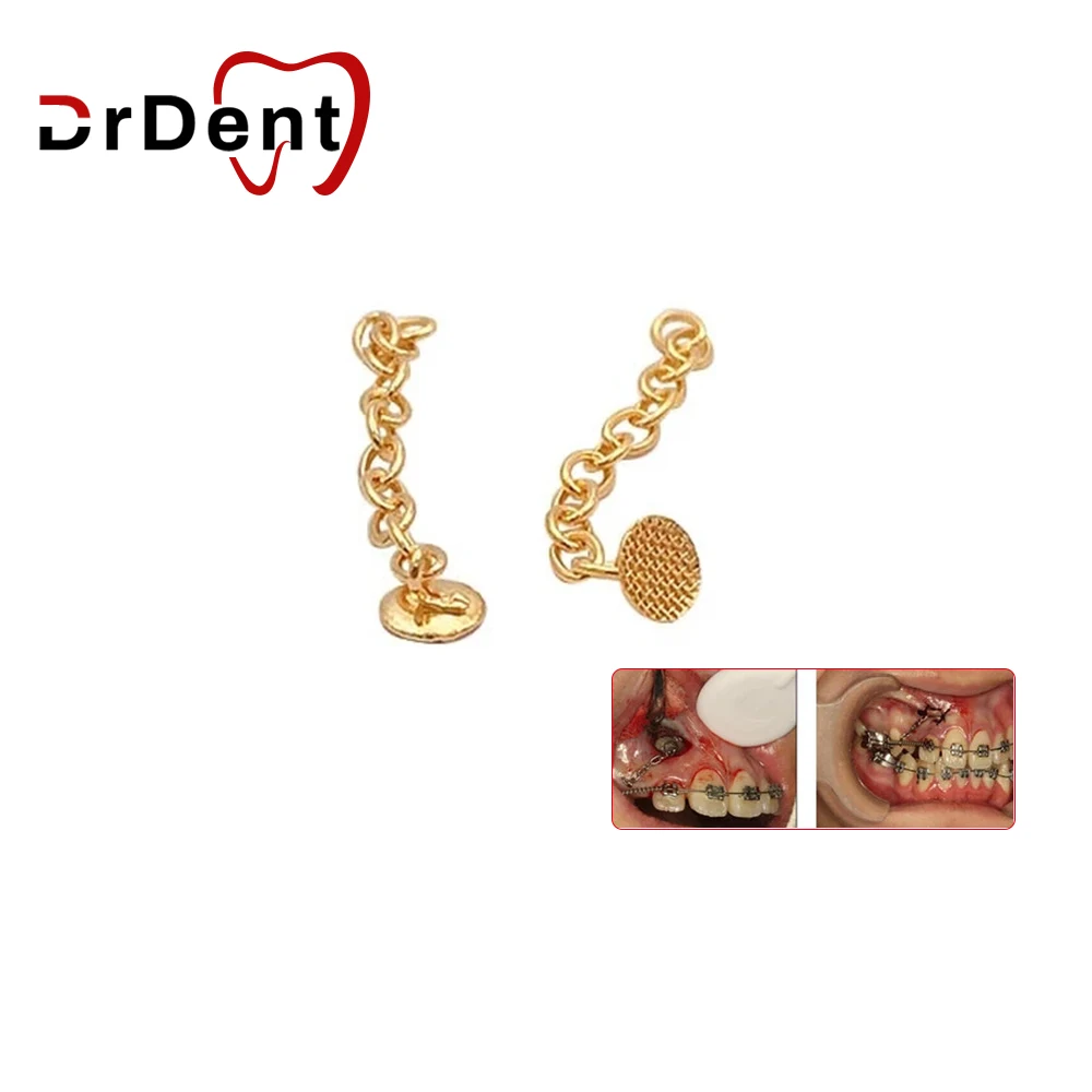 Dental Lingual Traction Chain Golden/Silver Round Orthodontic Mesh Base Lingual Buttons OrthodontDentist Gold Set Tools 2pcs/bag
Dental Lingual Traction Chain Golden/Silver Round Orthodontic Mesh Base Lingual Buttons OrthodontDentist Gold Set Tools 2pcs/bag
