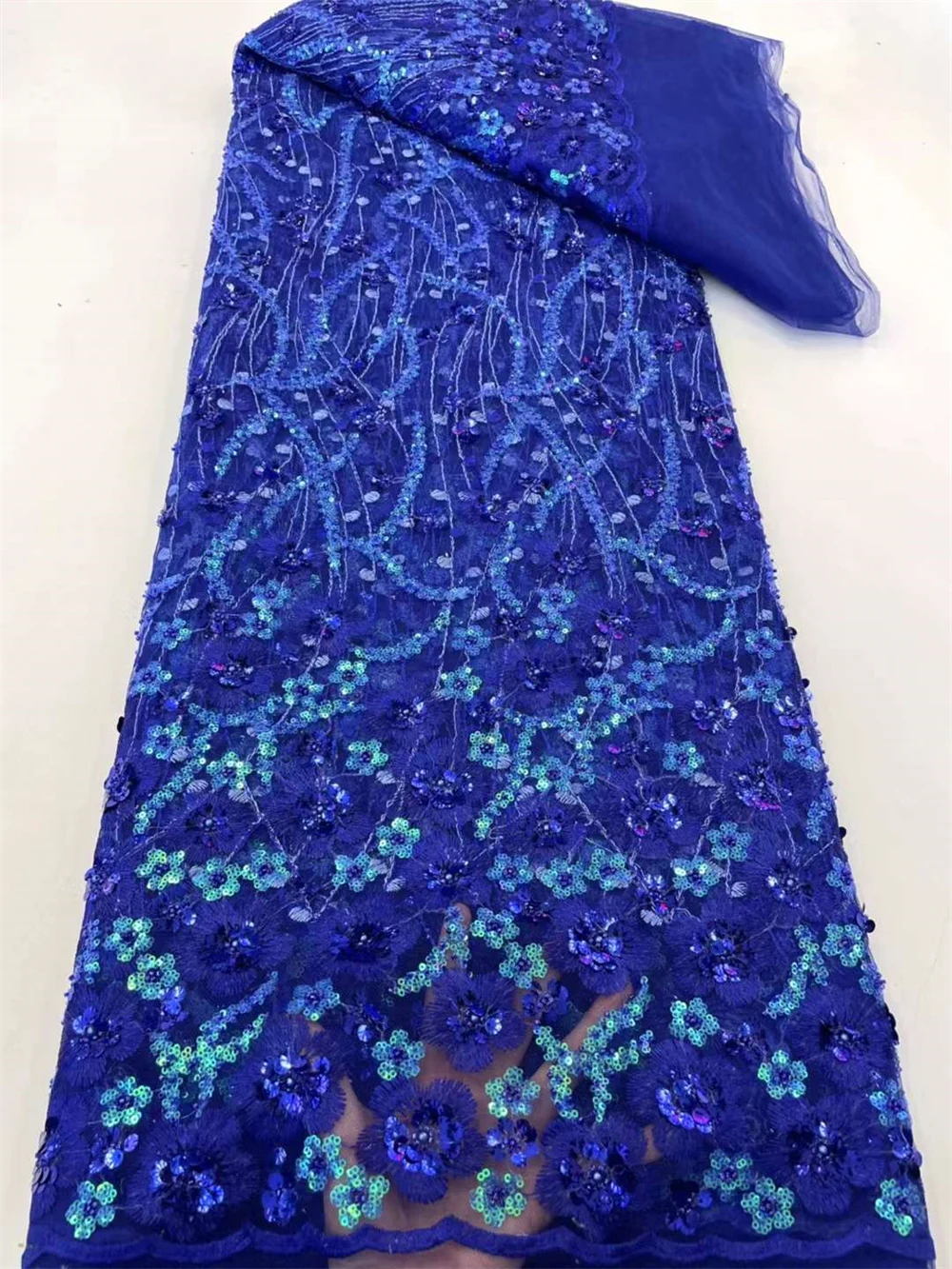 Blue Latest African Net Lace Sequins African French Tulle Lace African Lace Fabric 2.5Yards Nigerian Lace Fabric For Wedding
Blue Latest African Net Lace Sequins African French Tulle Lace African Lace Fabric 2.5Yards Nigerian Lace Fabric For Wedding