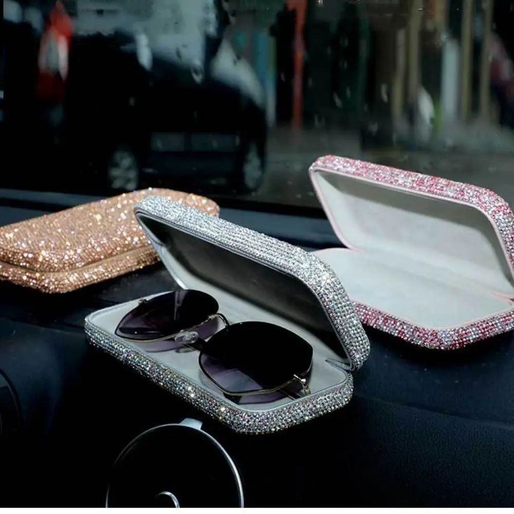 Large Protective Crystal Rhinestone Hard Shell Eyeglass Case Car Glasses Case Sunglasses
Large Protective Crystal Rhinestone Hard Shell Eyeglass Case Car Glasses Case Sunglasses