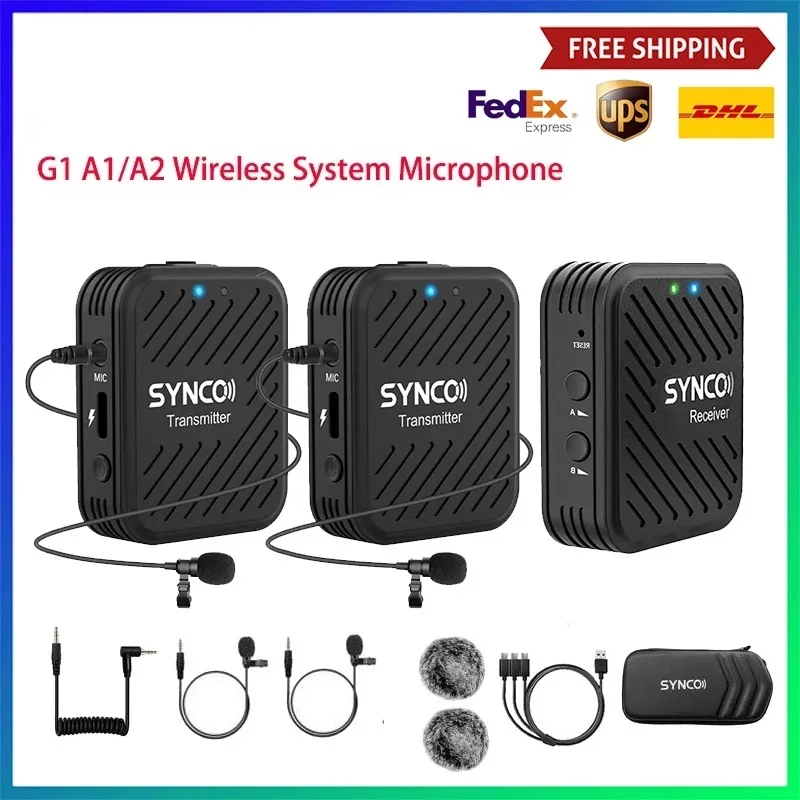Цифровой беспроводной петличный микрофон SYNCO G1 G1A1 G1A2, система для интервью с лацканом, комплект приемника для смартфона, ноутбука, DSLR, стола
Цифровой беспроводной петличный микрофон SYNCO G1 G1A1 G1A2, система для интервью с лацканом, комплект приемника для смартфона, ноутбука, DSLR, стола