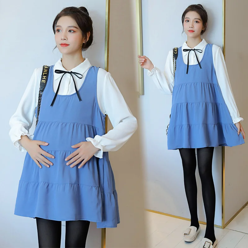 683# Autumn Korean Fashion Patchwork Maternity Blouses Sweet Cute A Line Loose Shirts Clothes for Pregnant Women Pregnancy Tops
683# Autumn Korean Fashion Patchwork Maternity Blouses Sweet Cute A Line Loose Shirts Clothes for Pregnant Women Pregnancy Tops