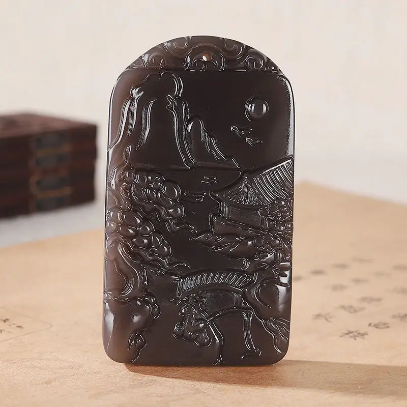 Xinjiang Hotan Jade Blue and White Seed Material Landscape Brand Pendant Men's and Women's National Style Pendant Jewelry
Xinjiang Hotan Jade Blue and White Seed Material Landscape Brand Pendant Men's and Women's National Style Pendant Jewelry