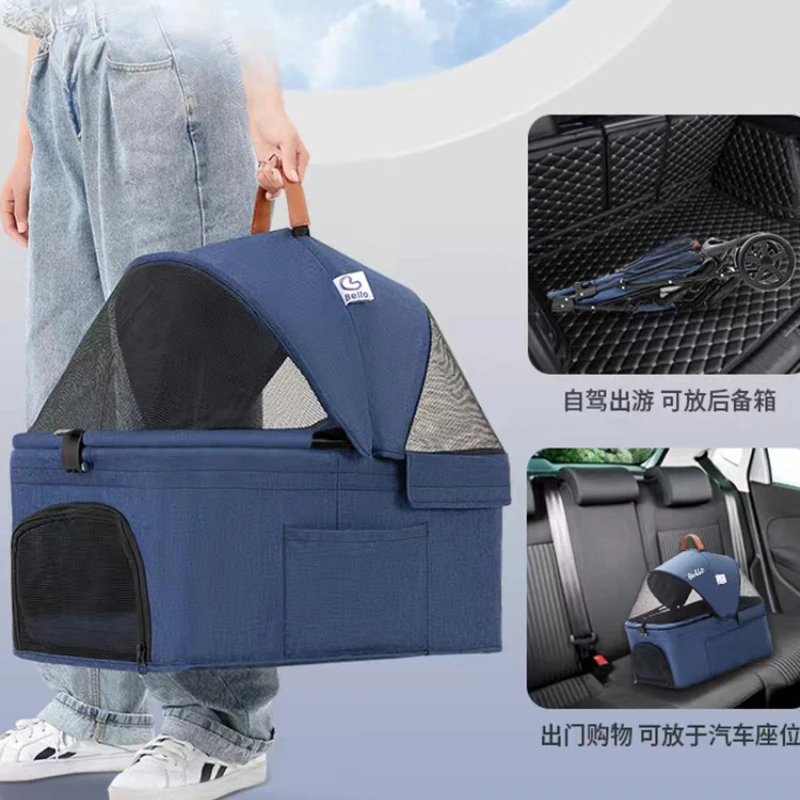 Dogs and cats separated from cages out small and medium-sized light foldable trolleys pet carts
Dogs and cats separated from cages out small and medium-sized light foldable trolleys pet carts