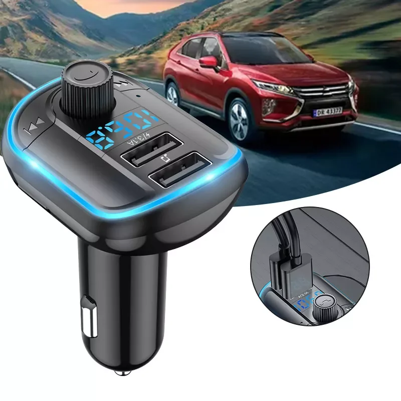 Wireless Bluetooth FM Transmitter Radio Adapter Kit MP3 Player 2 Port USB Car Charger LED Display Mobile Phone Charge In Car
Wireless Bluetooth FM Transmitter Radio Adapter Kit MP3 Player 2 Port USB Car Charger LED Display Mobile Phone Charge In Car